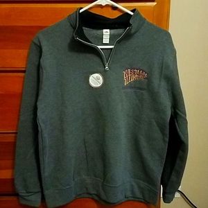 Quarter Zip Grey WIU  Sweatshirt, Size M